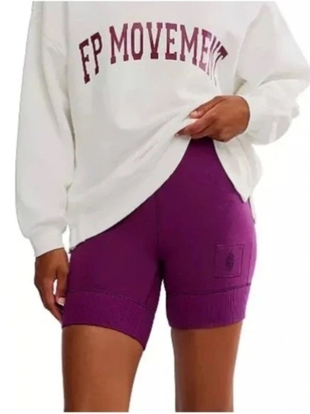 Free People Movement Victory Bike Shorts - Purple Mulberry